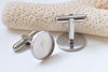 10 pcs Stainless Steel Cufflinks Blanks Bezel Match 10mm-20mm Cabochon