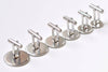 10 pcs Stainless Steel Cufflinks Blanks Bezel Match 10mm-20mm Cabochon