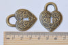 10 pcs Antique Bronze Vintage Lock Pendants Charms 28x38mm A3976