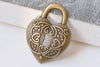 10 pcs Antique Bronze Vintage Lock Pendants Charms 28x38mm A3976
