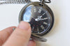 Large Black Cover Round Pocket Watch Pendant Set of 1 A2351