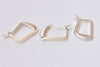 20 pcs Silver Tone Brass Flat Diamond Earwire NO LOOP 12x20mm A2046