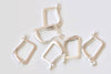 20 pcs Silver Tone Brass Flat Diamond Earwire NO LOOP 12x20mm A2046