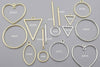 Anti Tarnish Circle Heart Triangle Oval Bar Geometric Charms Pendants