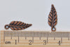40 pcs Antique Copper Small Detailed Leaf Charms 7x16mm A852