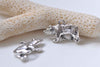 10 pcs Antique Silver 3D Polar Bear Charms Pendants 15x25mm A2950