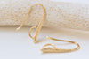 10 pcs 24K Gold Plated Brass Textured Fish Hook Earwire Findings A3328