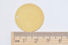 20 pcs Raw Brass Flat Round Blank Disc Thick Charms 1 inch 25mm A2353