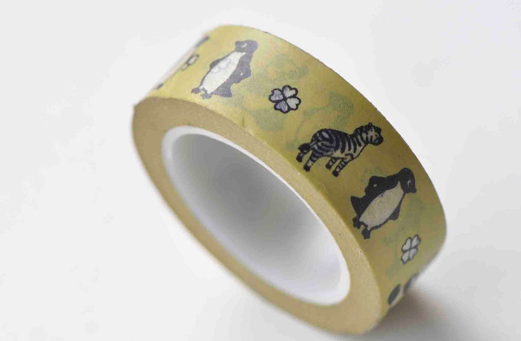 Animals Washi Tape Penguin Panda Zebra 15mm x 10M A12979