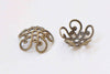 Antique Bronze Brass Filigree Flower Bead Caps 10mm Set of 50 A1826