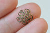 Antique Bronze Brass Filigree Flower Bead Caps 10mm Set of 50 A1826