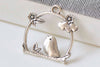 10 pcs Antique Silver Filigree Bird Cage Charms 25x26mm A368