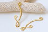 30 pcs Shiny Gold Textured Figure 8 Connectors 10x39mm A1883