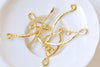 30 pcs Shiny Gold Textured Figure 8 Connectors 10x39mm A1883