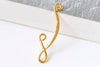 30 pcs Shiny Gold Textured Figure 8 Connectors 10x39mm A1883