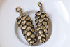Antique Bronze 3D Large Pinecones Charm Pendants Set of 4 A4585