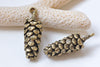 Antique Bronze 3D Large Pinecones Charm Pendants Set of 4 A4585