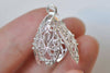 Filigree Flower High Quality Bead Caps Pendants Set of 4