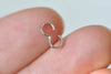 Platinum 3 Shaped Figure 8 Chain Cord Clasps Findings Set of 100 A5061