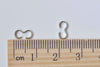 Platinum 3 Shaped Figure 8 Chain Cord Clasps Findings Set of 100 A5061