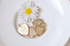 40 pcs Light Gold Heart Charms Double Sided 12x15mm A5460