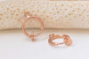 10 pcs Rose Gold Hoop Earring Non-Pierced Open Loop Ear Clips A1712