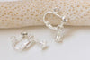 10 pcs Shiny Silver Screw In Leverback Ear Clips Findings 12mm A4791