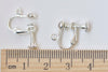 10 pcs Shiny Silver Screw In Leverback Ear Clips Findings 12mm A4791