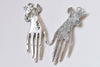 5 pcs Antique Silver Lady Hand Charms Pendants 30x69mm A4821