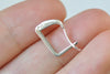 20 pcs Silver Tone Brass Flat Diamond Earwire NO LOOP 12x20mm A2046