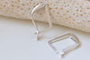 20 pcs Silver Tone Brass Flat Diamond Earwire NO LOOP 12x20mm A2046