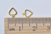 50 pcs Shiny Gold Lovely Heart Frame Charms 5.6x7.5mm A546