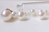 Half Drilled White Mother of Pearl Beads Round Loose Beads 3mm-20mm