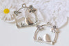 10 pcs Antique Silver Filigree Bird Cage Charms 25x26mm A368