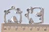 10 pcs Antique Silver Filigree Bird Cage Charms 25x26mm A368
