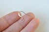 Silvery Gray Earwire Flat Fish Ball End Hook Findings Set of 100 A4006
