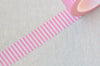 Pink Stripes Deco Washi Tape 15mm x 10M Roll A13221