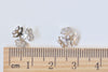 Three Petal Filigree Leaf Bead Caps Silvery Gray 9mm Set of 100 A3969