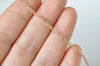 6.6ft (2m) 24K Champagne Gold Oval Cable Chain Link 2mm A2382