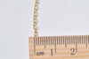 6.6ft (2m) 24K Champagne Gold Oval Cable Chain Link 2mm A2382