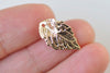 10 pcs 24K Champagne Gold Plated Curved Leaf Charms 10x17mm A2983