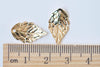 10 pcs 24K Champagne Gold Plated Curved Leaf Charms 10x17mm A2983