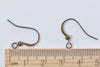 Antique Bronze Earwire Flat Fish Ball End Hook Findings Set of 100 A2992