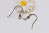 Antique Bronze Earwire Flat Fish Ball End Hook Findings Set of 100 A2992