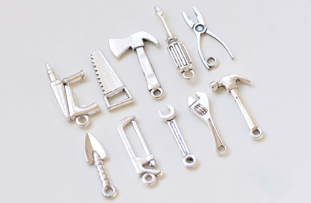 Axe Spanner Shovel Screwdriver Wrench Hammer Tool Charms Collection