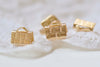 10 pcs 24K Champagne Gold Ribbon Ends Fasteners Clasps 8mm A652