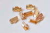 10 pcs 24K Champagne Gold Ribbon Ends Fasteners Clasps 10mm A3150