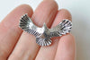 Flying Bird Connector Antique Silver Eagle Hawk Pendants Set of 10 A881