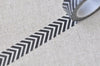 Black Arrow Traffic Signs Chevron Masking Washi Tape 15mm x 10M A13297