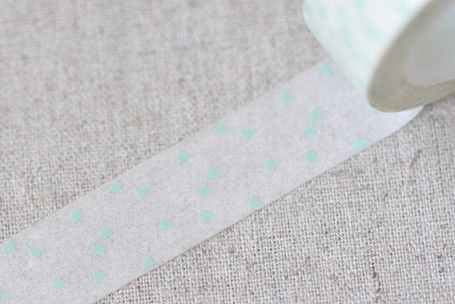 Green Triangle Washi Tape Self-adhesive Tape 15mm x 10M Roll A13300